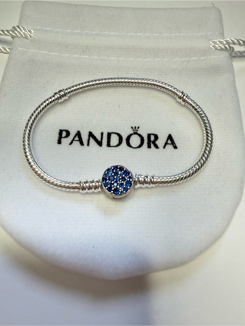 Pandora Sterling Silver " Snake Chain Moments Bracelet 16 cm